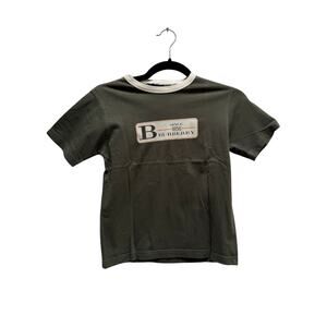 Burberry Kids Logo T-Shirt Boys Size 8 Green Vintage Luxury Old Money Preppy